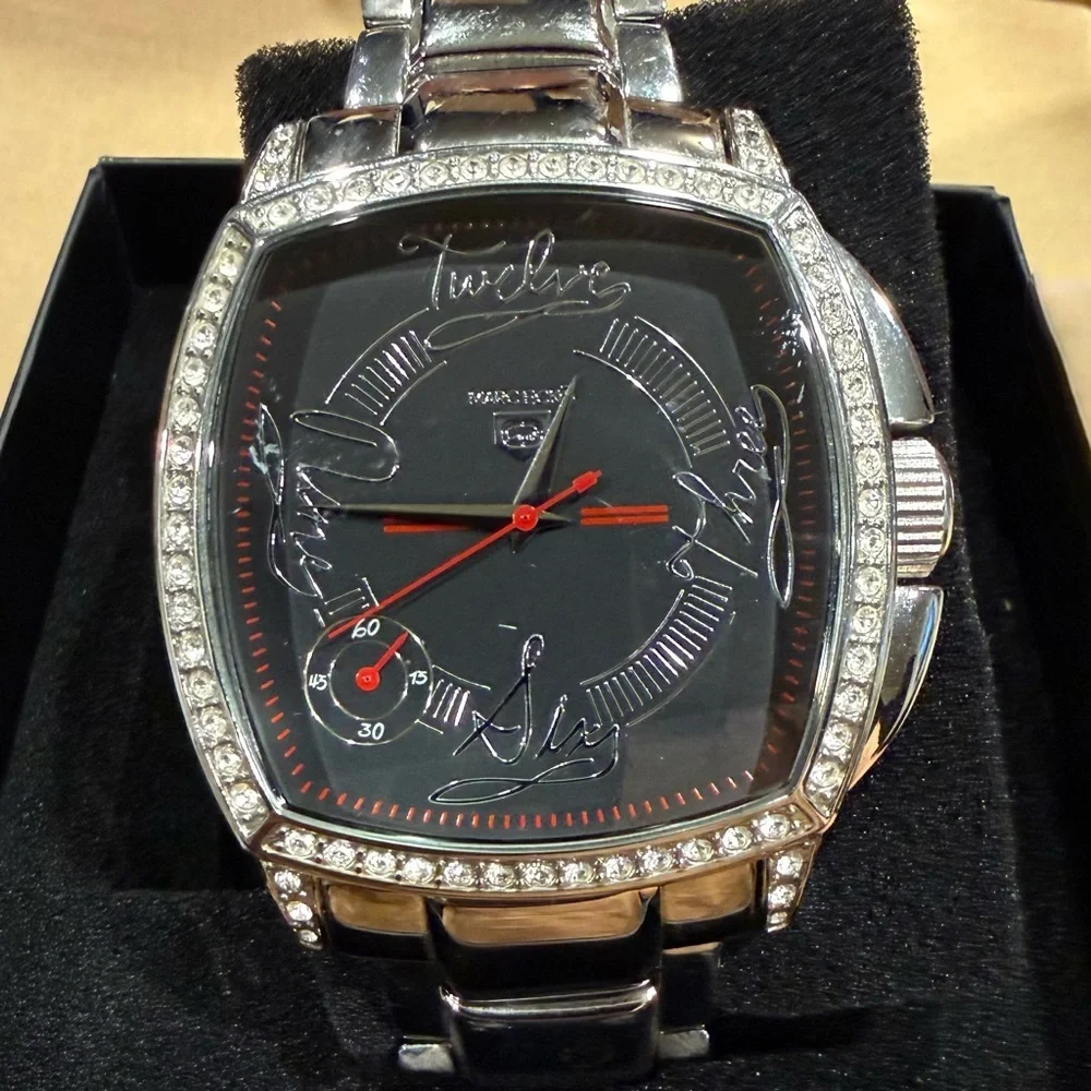 Marc Ecko Simulated Diamond Silver Mens Watch